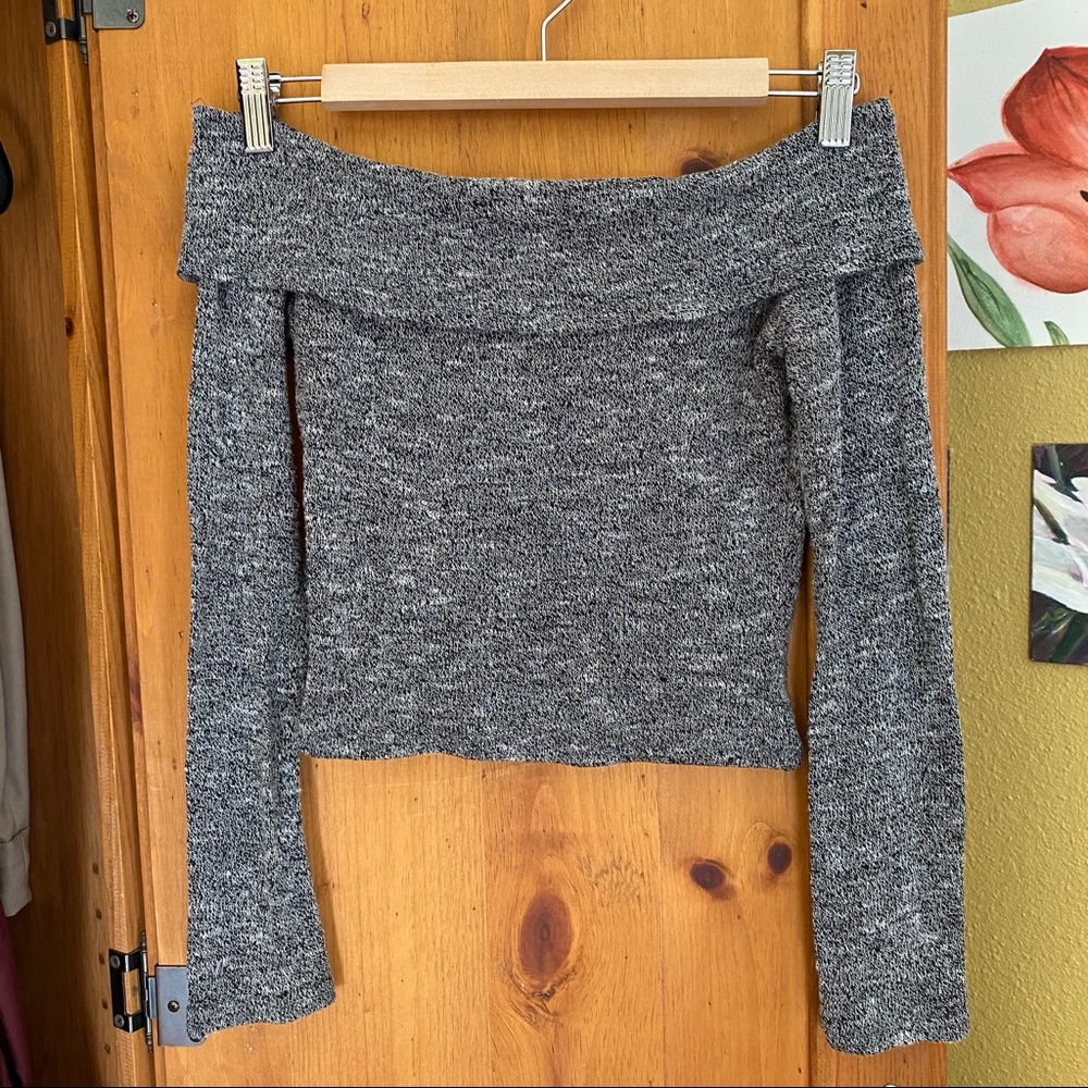 Bear Dance Cropped Off-Shoulder Top